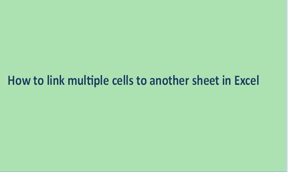 in excel for mac link a cell from one sheet to another sheet?